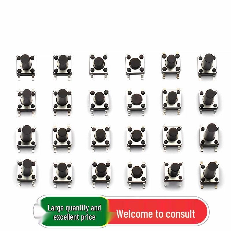 4-pin SMD Tactile Microswitch for Induction Cookers (6x6x5/6/7/8/10/17)
