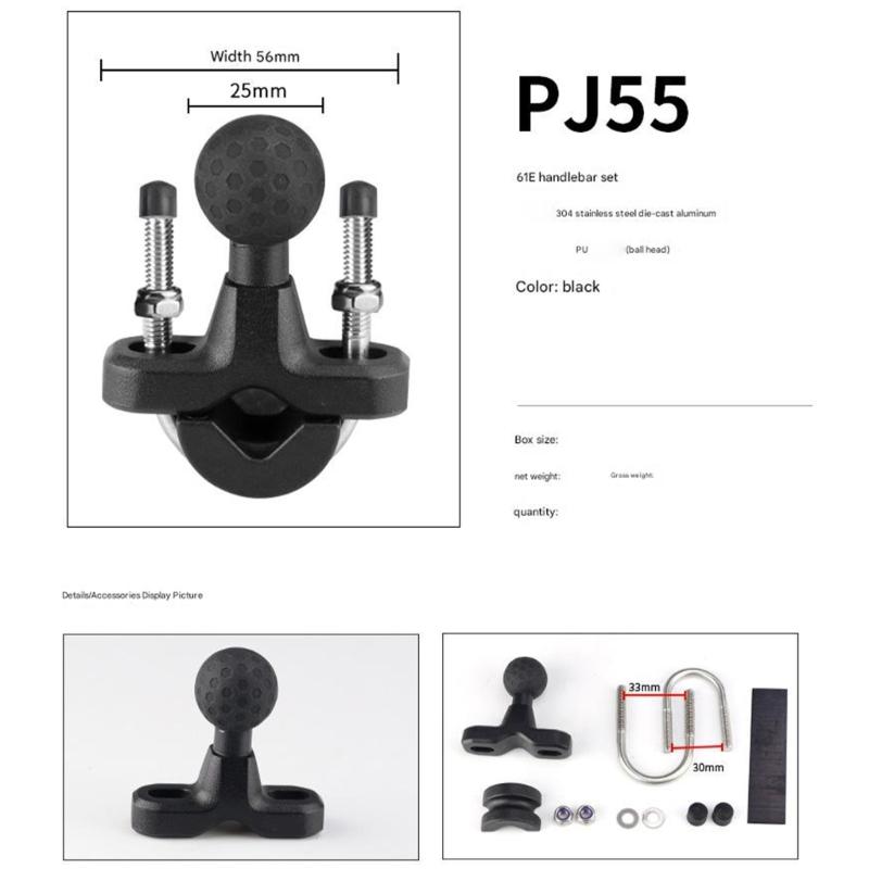 25mm Universal Ball Head Phone Holder Handlebar Mount for Smartphones Mobile Devices For Outdoor Commuting