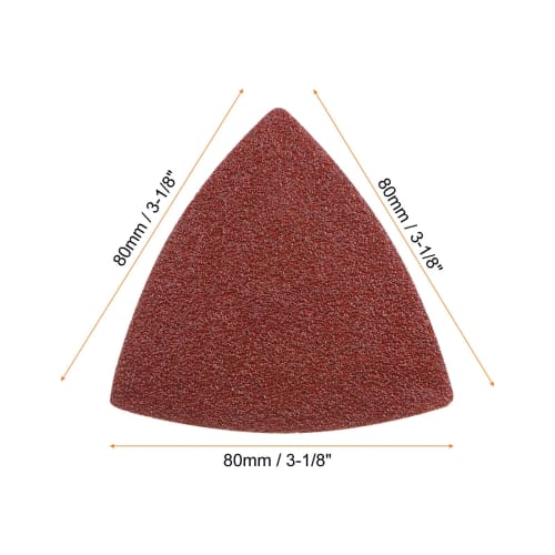 uxcell Triangular Hook and Ring Sandpaper, 60, 120, and 240 Grits, 3-1/8" Aluminum Oxide Sanding Pad, Mouse Detail Sander Paper, Multi-Tool Sheet Set,