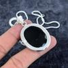 Black Onyx Gemstone Handmade 925 Sterling Silver Jewelry Pendant 2.13" M-2922