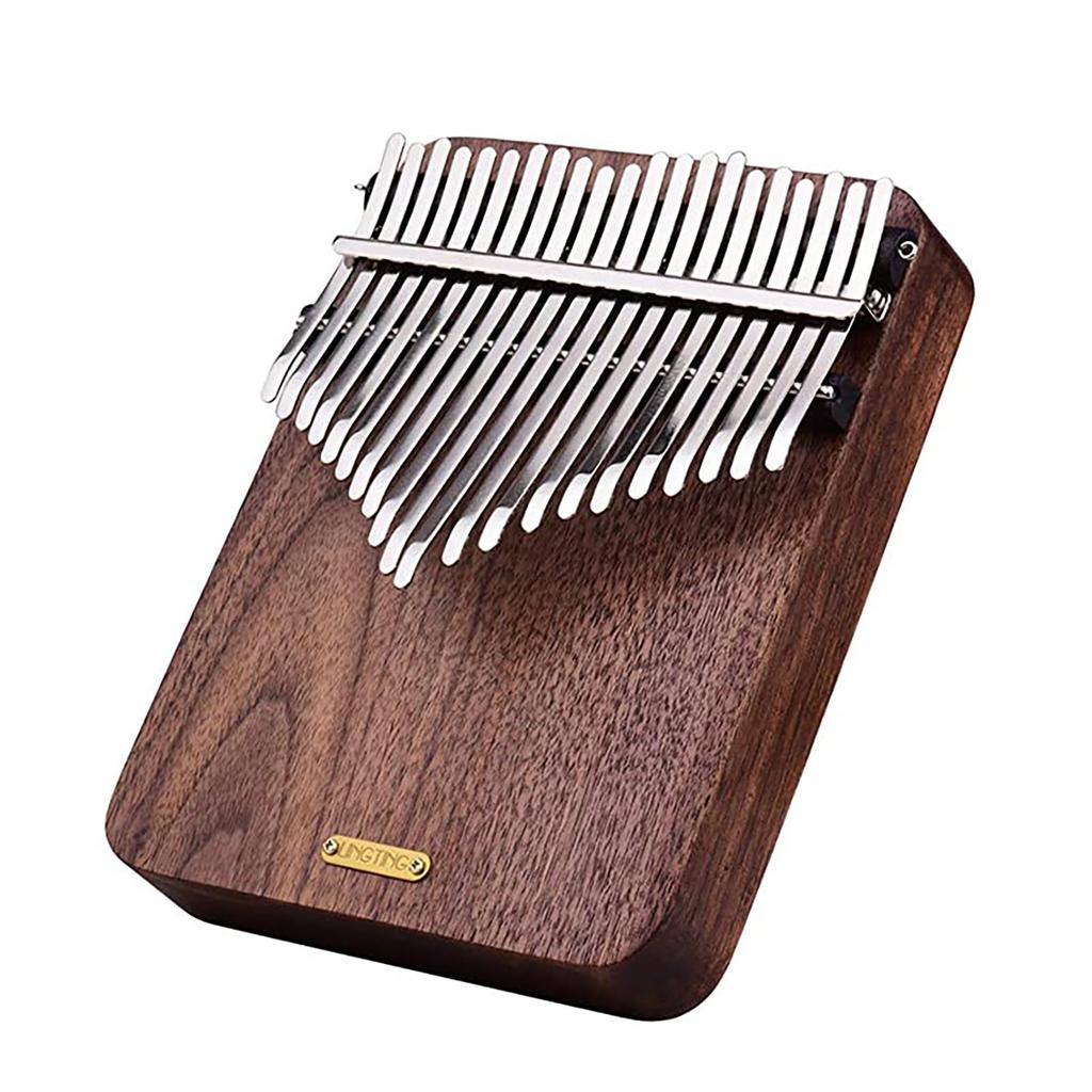 LingTing Kalimba 21 Key Thumb Piano American Black Walnut Wood with Storage Case Kalimba To the Beginner-Friendly "Listening Rain" LT-K21W