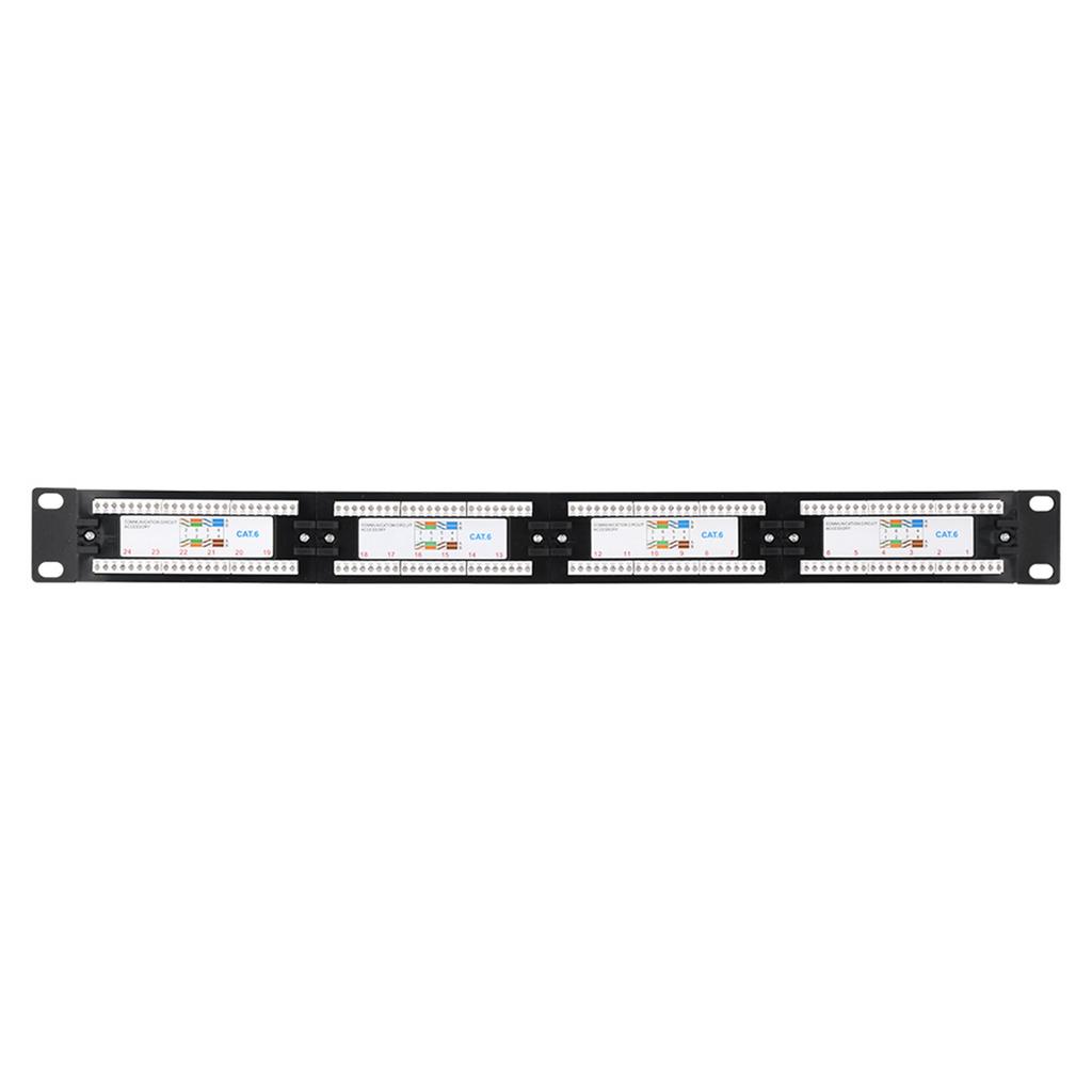 LAN Network Adapter CAT6 24 Port Patch Panel Rack Cable Wall Mounted Bracket Rack Tool