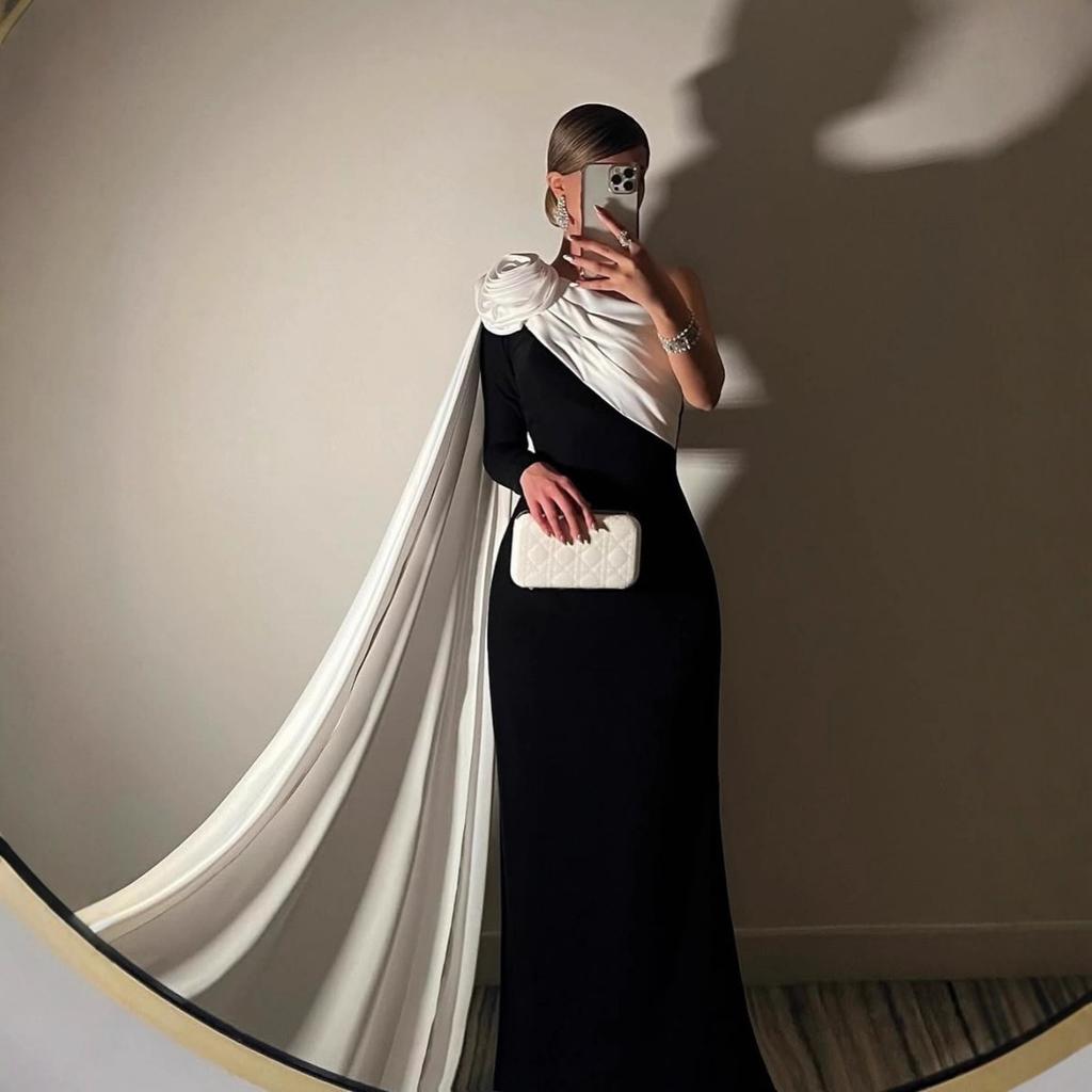 Fall Winter Sexy Floral Flowy Wrap Evening Gown for Women, European American Style Party Formal Dress for Crossborder