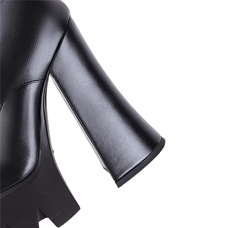 Women's High-heeled Boots, Sexy European and American Style Waterproof Platform Thick-heeled Boots, New Large-size Knee Boots In Autumn and Winter