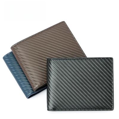 Přeshraniční kožená peněženka RFID z uhlíkových vláken proti krádeži pro muže