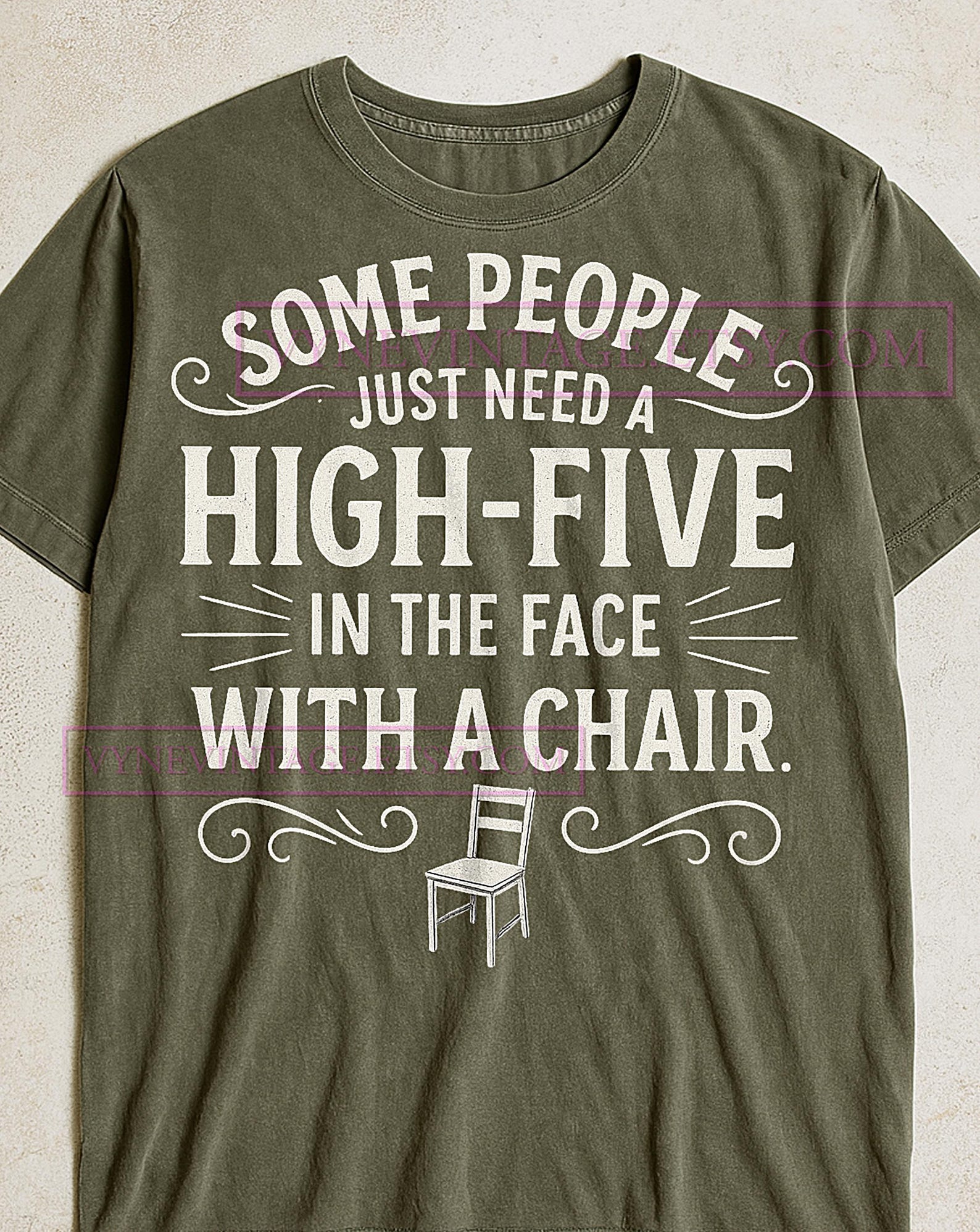 Some People Just Need A High Five T-Shirt, Funny Meme Quote Tee, Satirical Humor Shirt, Humorous Sarcastic Tee, Quirky Gift Idea 2XL
