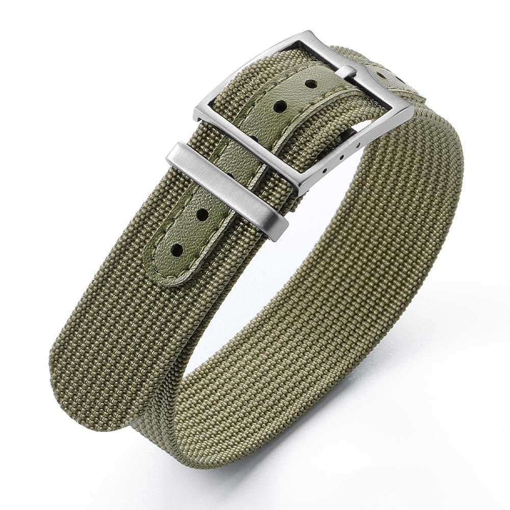 Premium Ribbed Watch Band Nylon 20mm 22mm Watch Strap for Omega Military Sports Watchband ArmyGreen Black Blue Wristband for Men