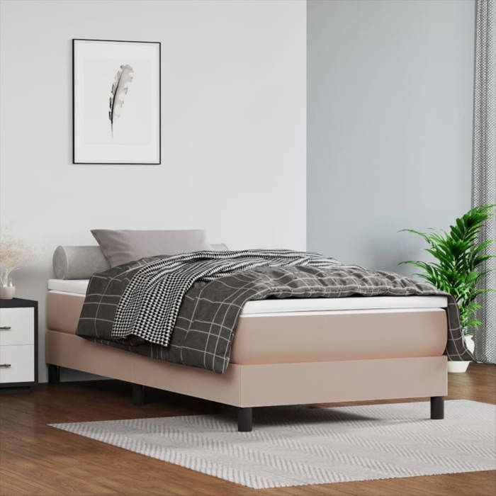 Maison Exclusive - Sommier à lattes de lit avec matelas Cappuccino 90x200 cm
