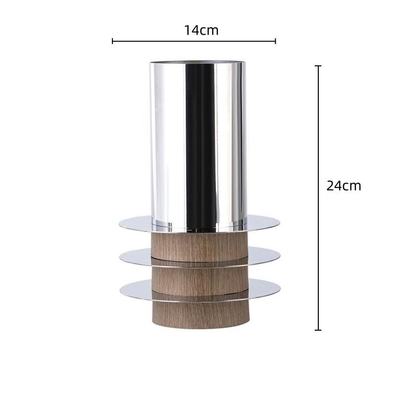 Металлическая круглая ламинированная ваза Геометрическое искусство и ремесла Украшения Цветочные композиции Аксессуары Цветочная ваза Украшение дома