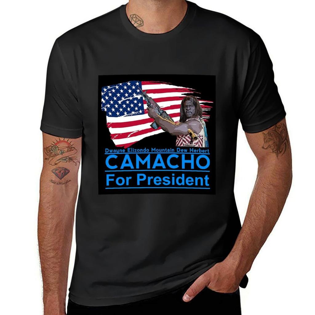 Camacho For President Tshirt Summer Clothes Cute Clothes Korean Fashion Boys Animal Print Mens Vintage T Shirts