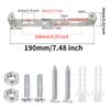 Metalowy Wspornik Montażowy do Lampy Sufitowej Długość 190 mm Grubość 1,5 mm z Zestawem Śrub i Kołków do Montażu Oprawy