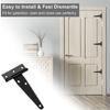 Industrial T Straps Shed Door Hinges set Rustproof Heavy Duty T Hinges set Heavy Duty Metal Hardware for Barns & Fence