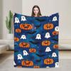 Halloween Ghost Pumpkin Spooky Trick Or Treat Witch Blanket Soft Velvet Comfortable Present  Throw Blankets Rug Piece
