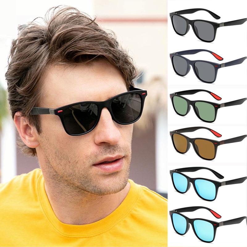Men's Polarized Square Sunglasses Fashion Rice Nail Driver Glasses Riding Driving Sun Shade Sunglasses