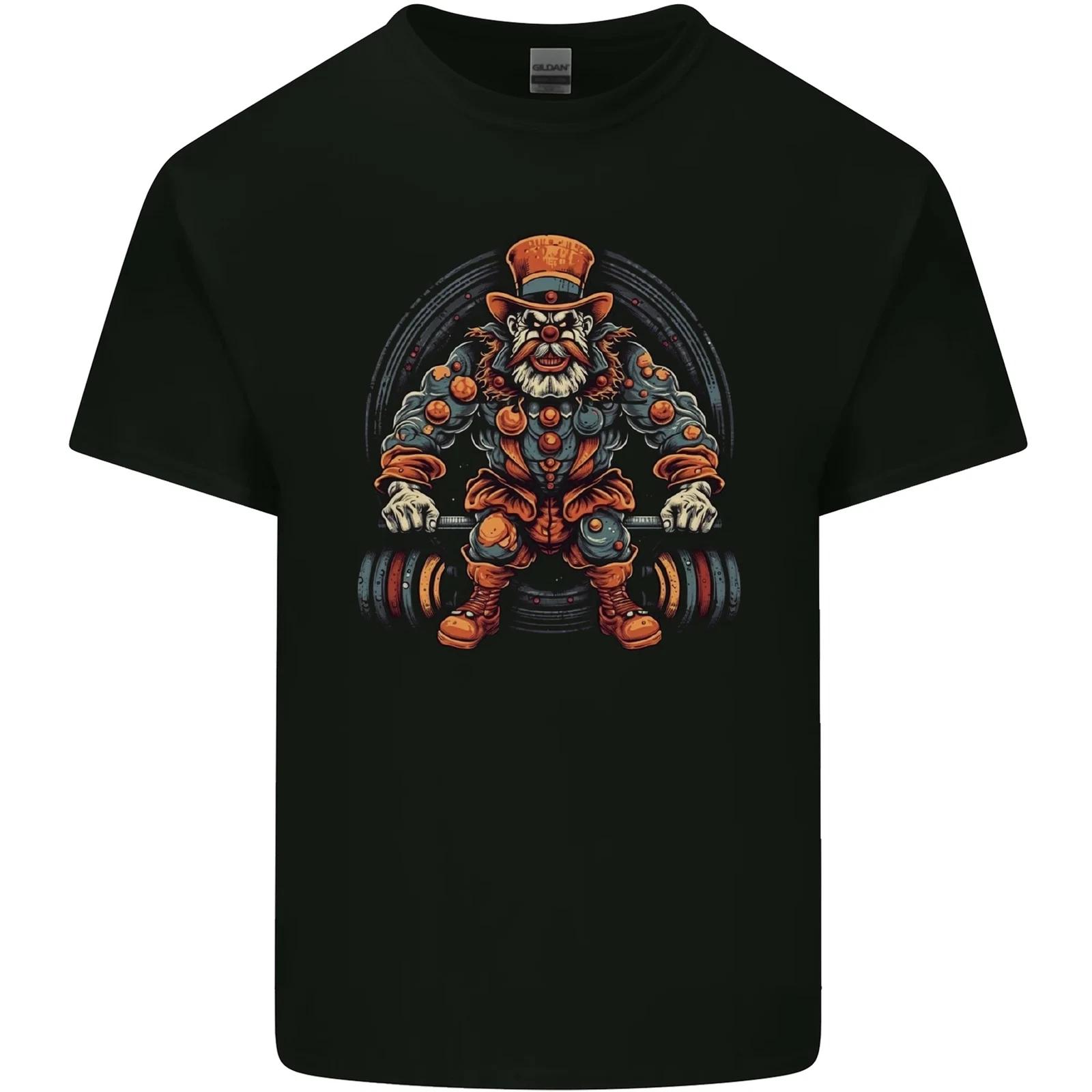 Circus Clown Weightlifting Gym Bodybuilding Kids T-Shirt Childrens 4XL