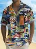 Hawaiian-style Beach Car 3D Print Summer Casual Party Men's Shirt, Suitable for Outdoor Daily Wear Beach Vacation and Beach Wear