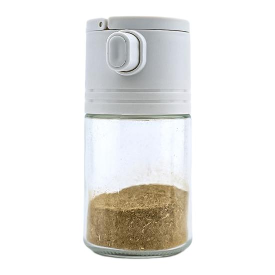 Glass Salt Dispenser Set with 0.5g Portion Control Airtight Seasoning Jars for Low-Sodium Diets 180ml Moisture-Proof Easy-Fill Spice Container