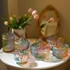 European-Style Colored Glass Storage Jar,Coffee Sugar Jars & Jewelry Boxes Organizer Glass With Lid Candy Container Decoration