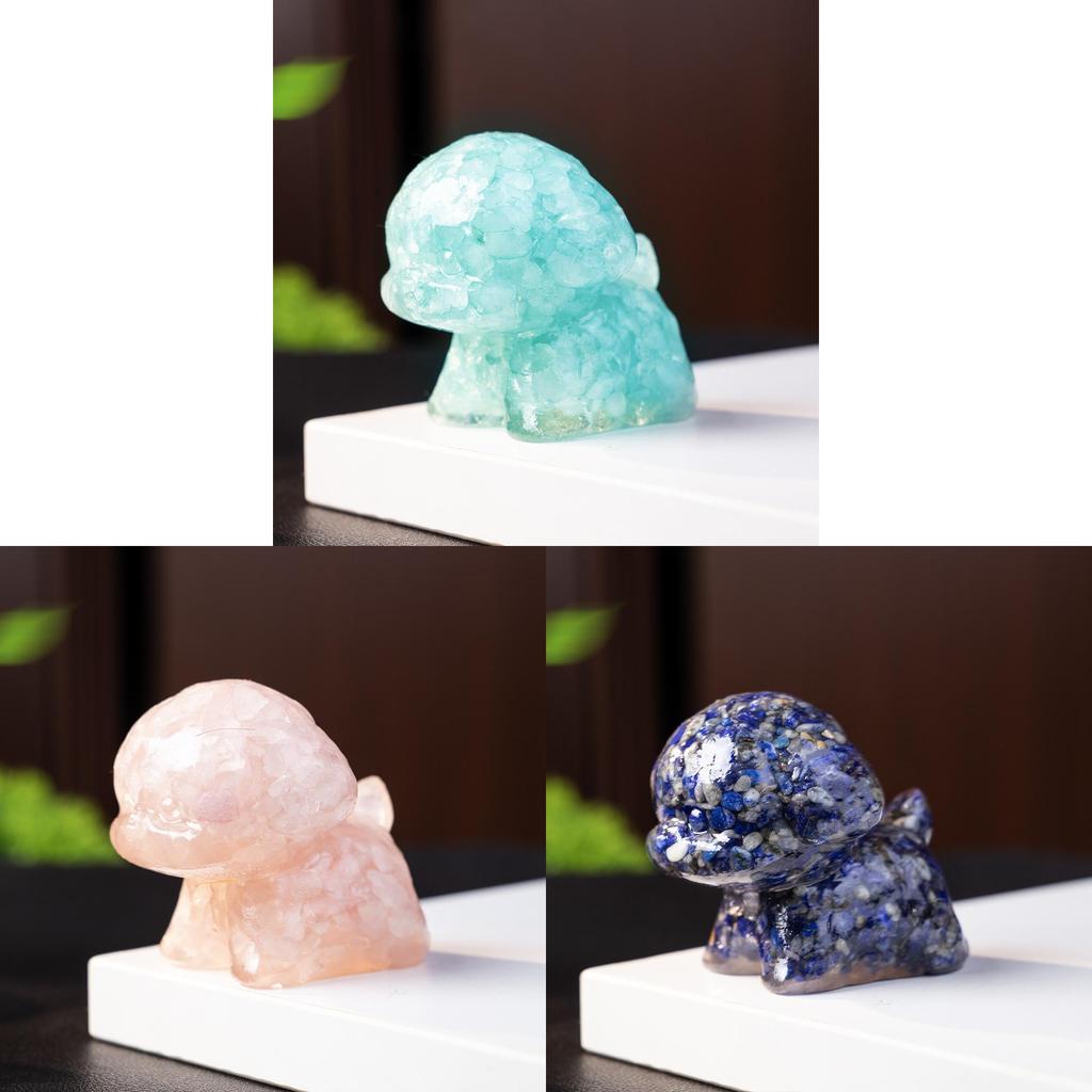 Crystal Resin Dog Deer Office Decor With Pink Quartz For Home And Desk Display