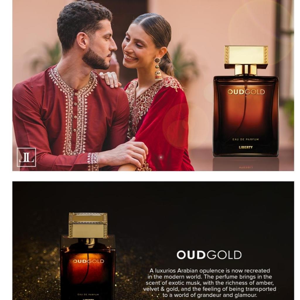 Liberty Luxury OudGold Parfüm für Männer (50 ml/1,7 Unzen), Eau de Parfum (EDP), Hergestellt in Frankreich, langanhaltender Geruch, holzige Noten
