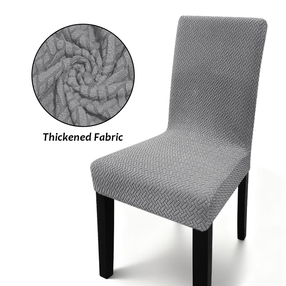 

Jacquard Knitted Chair Cover Elastic Chair Cover for Dining Room Comfortable Universal Furniture Chairs Protector Slipcover 1pc