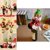 Manchons pour bouteilles de vin Père Noël et Bonhomme de neige avec design cartoon pour décoration de fête de Noël