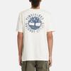 Timberland Letter Print Crew Neck Casual Short Sleeve T-Shirt Unisex Tops White A42Q5-CR3