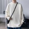 Men's Japanese Style Loose Lapel Sweater - Warm, Simple, Solid Color, Versatile Pullover for Couples