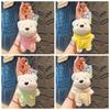 Wear Hoodies Cartoon Bear Plush Doll Bag Hanging Animal Plush Car Keyring  Friends Birthday Gifts