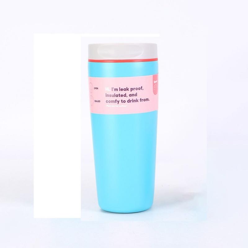 12/20oz Stainless Steel Vacuum Cup Coffee Cup Simple Fashion Men's & Women's Coffee Cup Outdoor Sports Portable Cup Couples Mugs