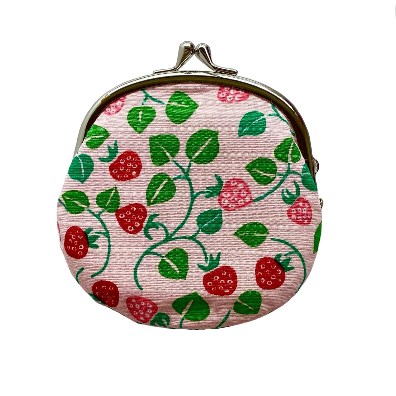 Kyosuke, Сделано в Японии, Кошелек на молнии, Монетница, Кошелек-кошелек, 11 x 11,5 см, 3,3 дюйма, Хлопок, Такэхиса Юмэдзи, Дизайн с клубникой