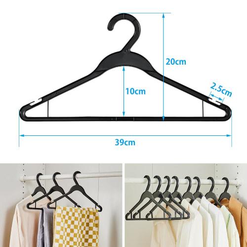 Hxhome 50-Piece Clothes Hanger Set, Laundry Hanger, Multi-Function Storage, Non-Slip, Space-Saving, with Windproof Hooks