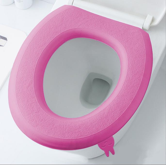 

All-Season Waterproof EVA Foam Toilet Seat Cushion - Washable & Universal Fit рожевий червоний колір