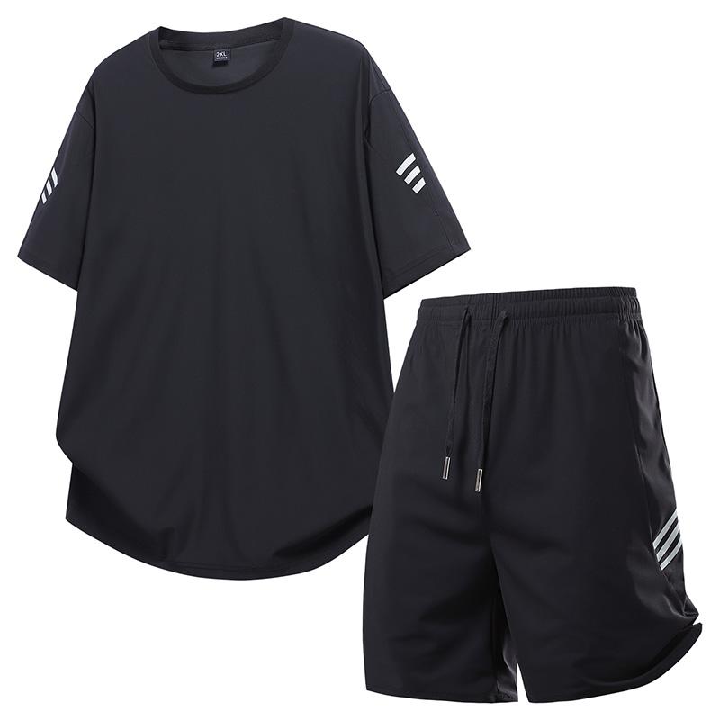 Men's Short Sleeved Set Versatile Casual Sports Two-piece Set