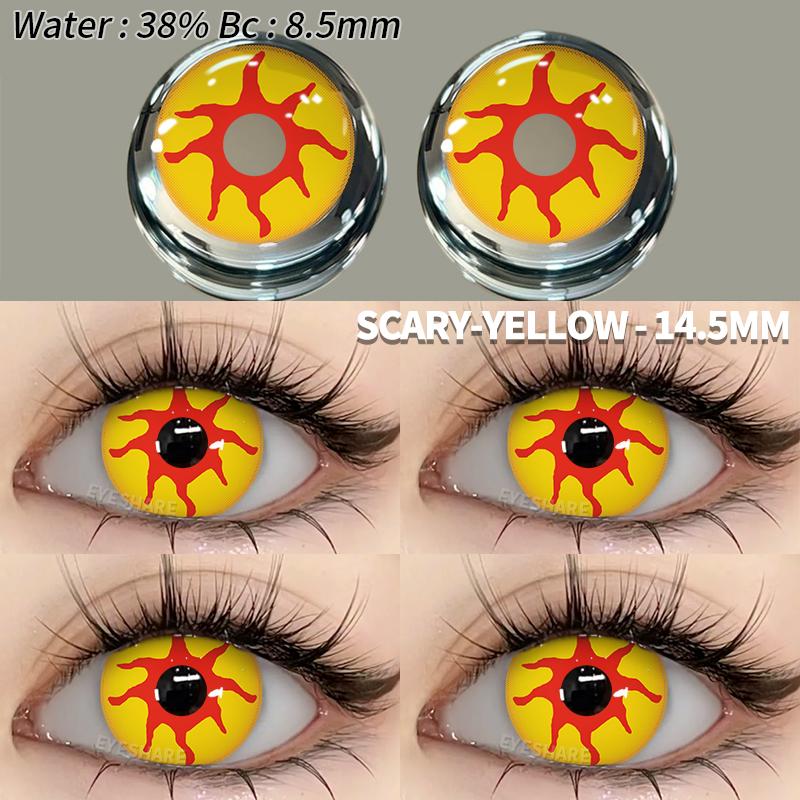 Eyeshare 1pair Color Contact Lenses for Eyes Anime Cosplay Colored Lenses Halloween Crazy Lenses Eye Beauty Makeup Lenses