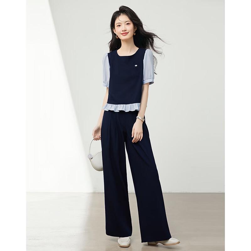 Women's Lyocell Wide-Leg Pants & Shirt Set