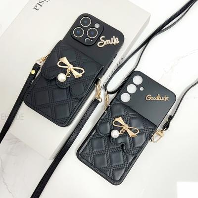 Strap Geldbörsenhülle für Motorola Moto Edge 60 Fusion 60S 50 Pro G86 G56 G54 G85 G96 Kartenfach Crossbody-Lanyard Leder-Taschenabdeckung