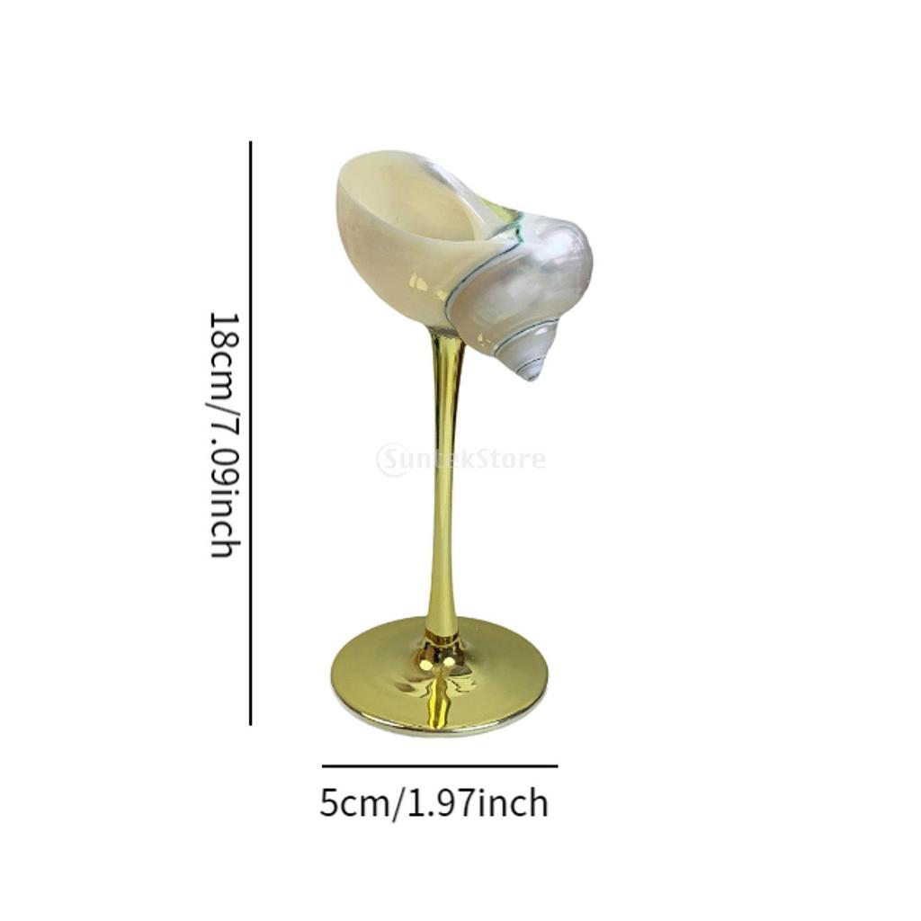 Conch Shell Champagne Glass Cup for Celebrations, Unique Drinkware for Adults Home Bar Wedding Favor Decoration Artistic Display