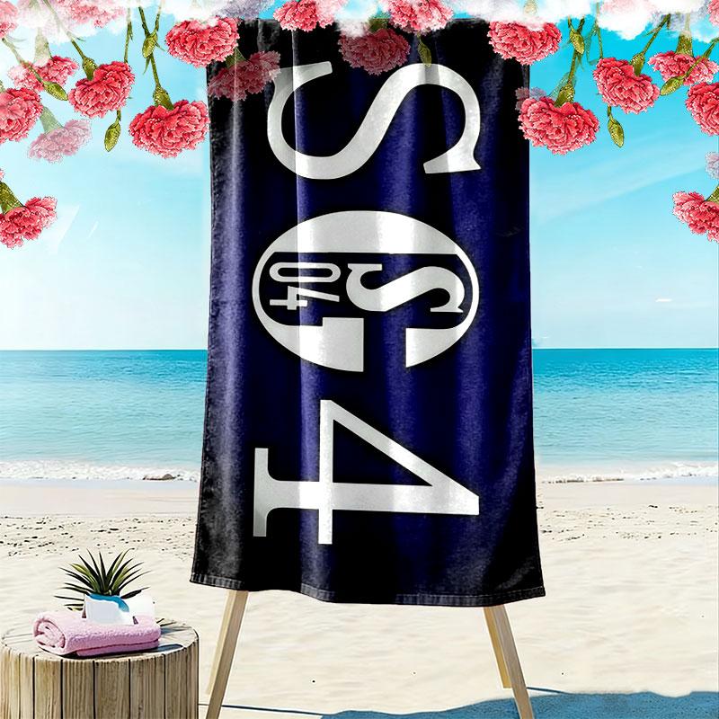 Asciugamano da Spiaggia Stampato Schalke 04, Asciugamano Grande Morbido Asciugatura Rapida per Spiaggia Campeggio Nuoto