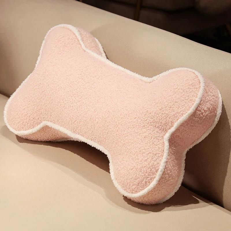 65cm Creative  Bone Plush Soft  Bone Type Headrest Roll Pillow Backrest Pillow Suitable for Car  Car Sofa Bed  Room Decor
