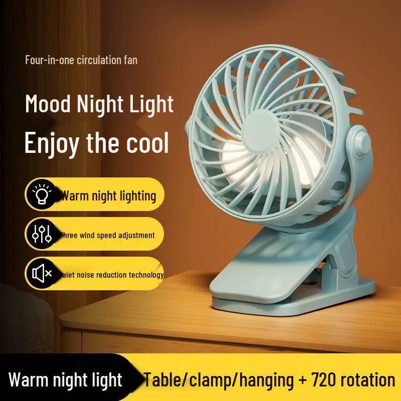 Multifunctional Portable USB Rechargeable Baby Stroller Fan with Lithium Battery