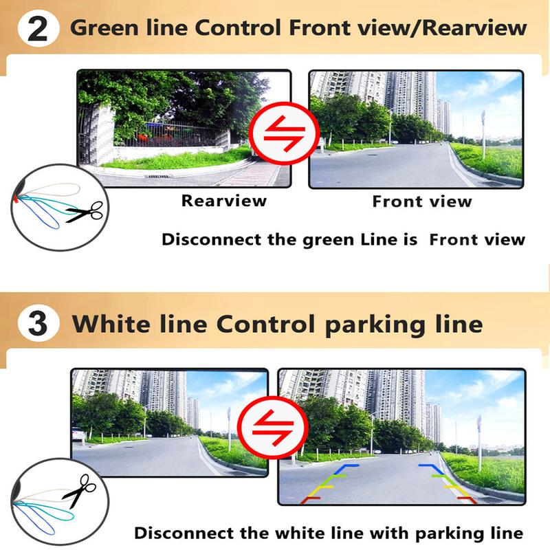 Smartour 4K AHD 1080P Car Rear View Camera Reversing For Parking Monitor Waterproof Front Camera HD Rear View Camera Wide-angle