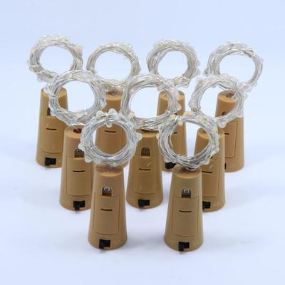 Luci per bottiglie di vino ghirlanda alimentate a batteria con filo di rame in sughero 2M 20 LED per decorazioni natalizie per la casa Capodanno