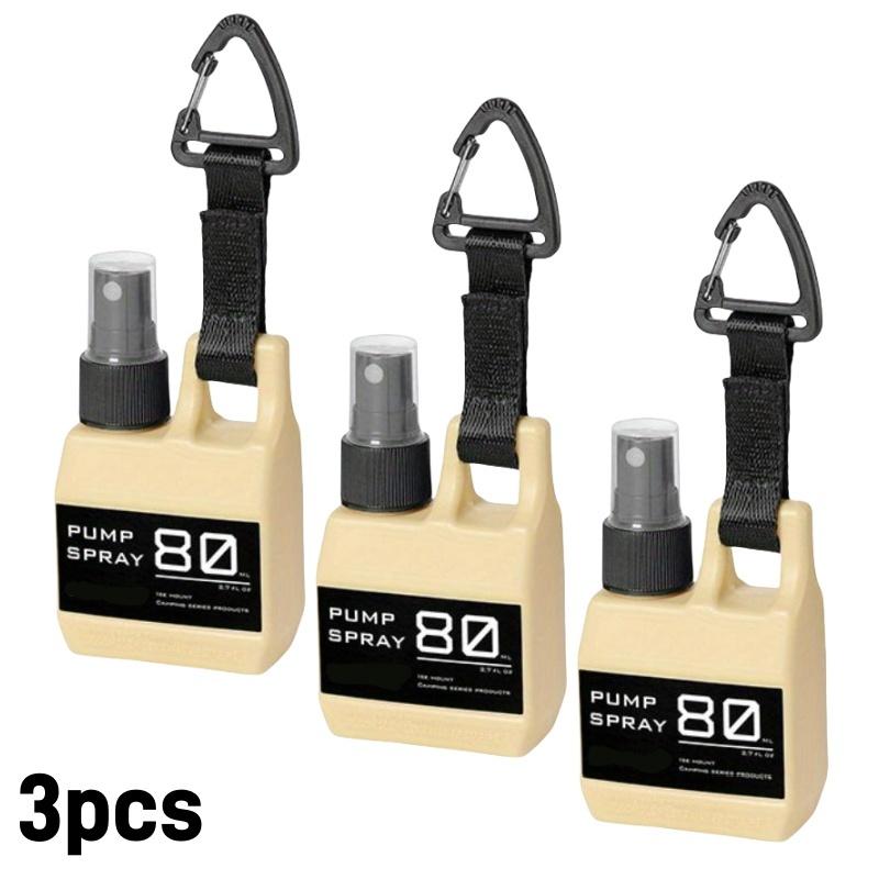 1/3pcs Outdoor Hanging Buckle Spray Bottle with Nozzle Portable Camping Travel Tool Refillable Liquid Container for Insect Repel