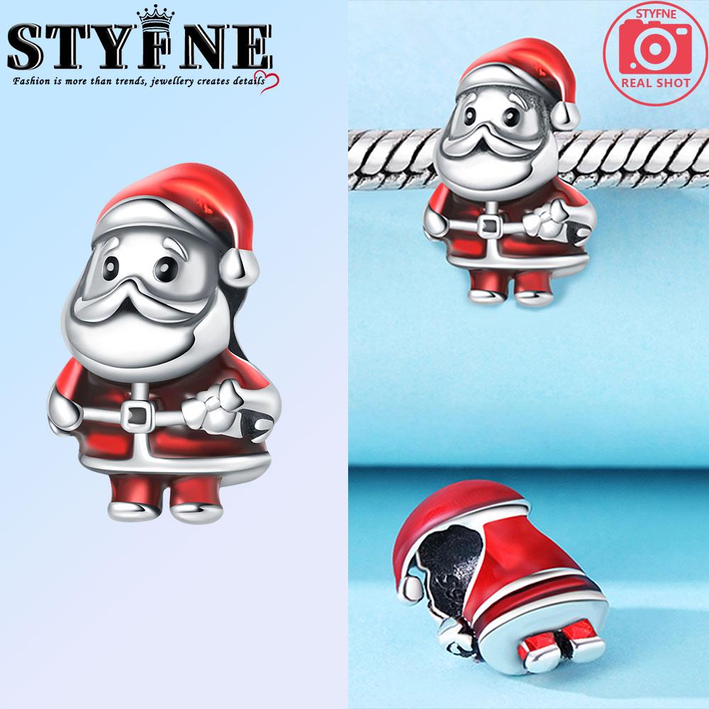 Kupfer Schneeflocke Weihnachtsbaum Skischuhe Charms Perlen Markenarmband Exquisite DIY Schmuckherstellung Damengeschenk