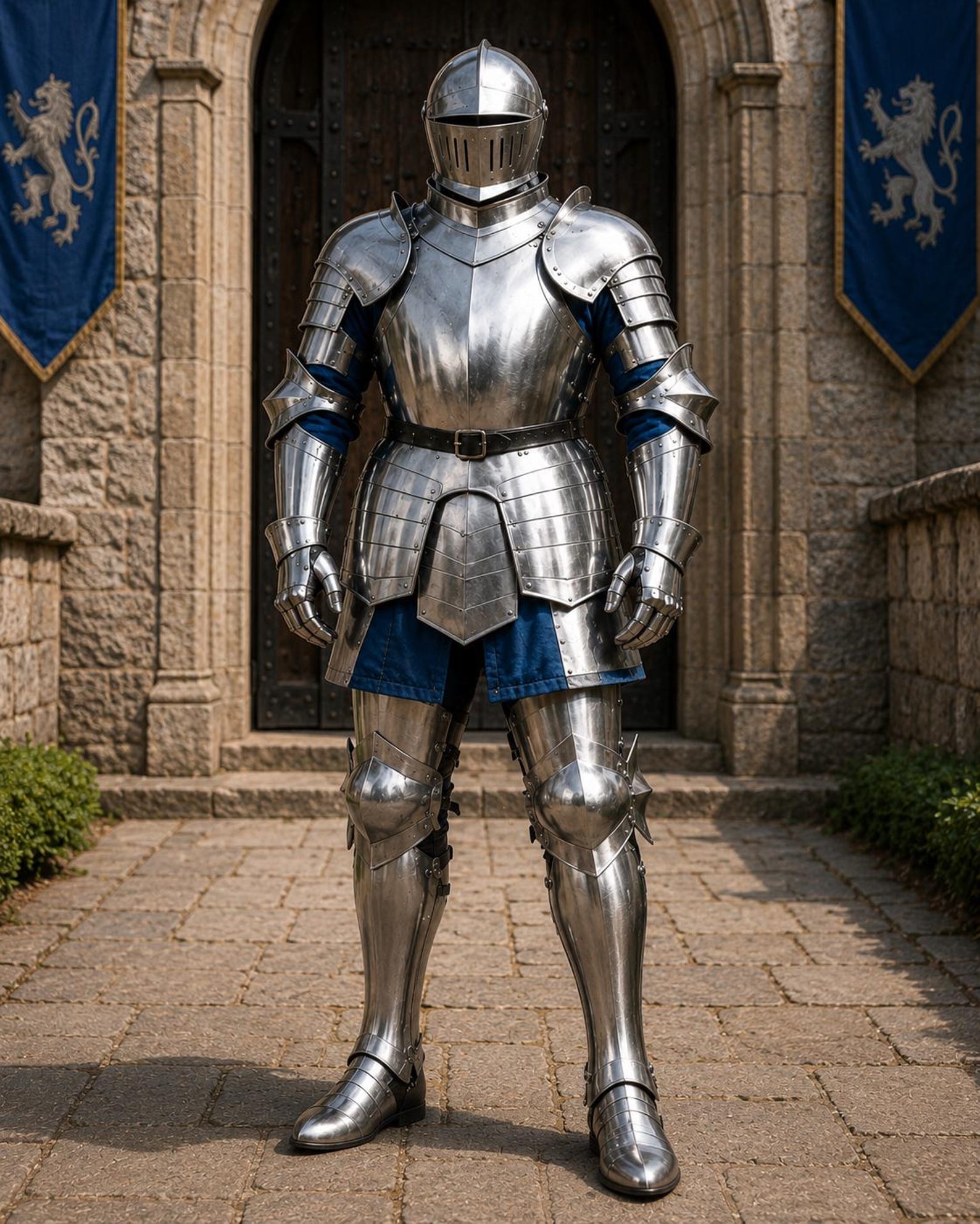 Medieval Gothic Knight Cosplay Costume Full Body Fantasy LARP Outfit  S ,  M ,  L ,  XL ,  XXL . серебряный