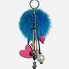 VERRYTASTE Multi Weaving Fur Keyring - Blue Fur