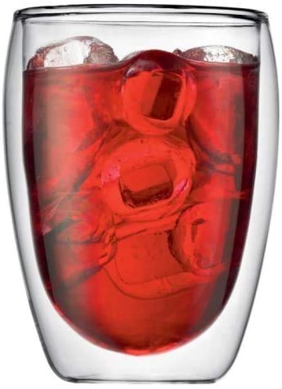 Morningplace Glass Cup Set of Double-Walled Tumbler, Double-Walled, Heat-Resistant (350ml, 2)