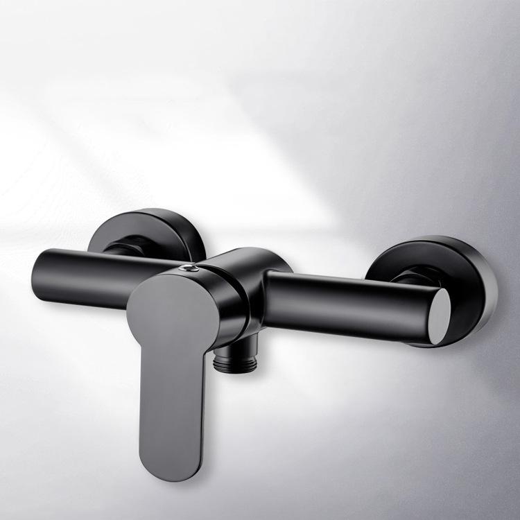 Single Handle Matte Black Wall Install Rain Shower System Stainless Steel Bathroom Shower Faucet Mixer