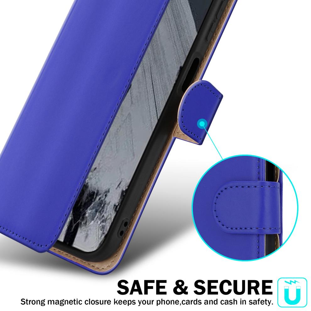 (Google Pixel 8 Pro, Blue) For Google Pixel 8 Pro Leather Wallet Phone case